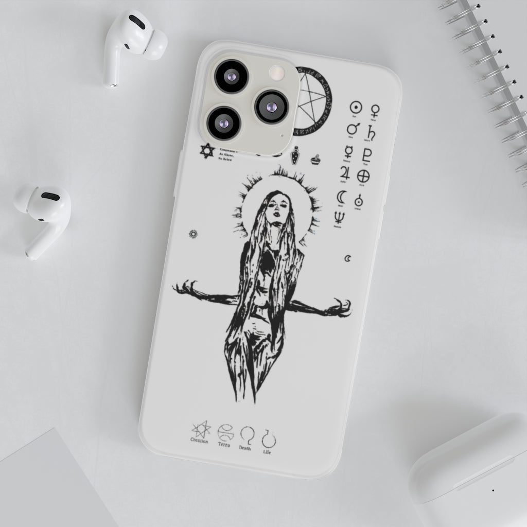 Flexi Cases - Her divine power. White version. mobile phone case, iPhone case, Samsung case, mobile accessory.