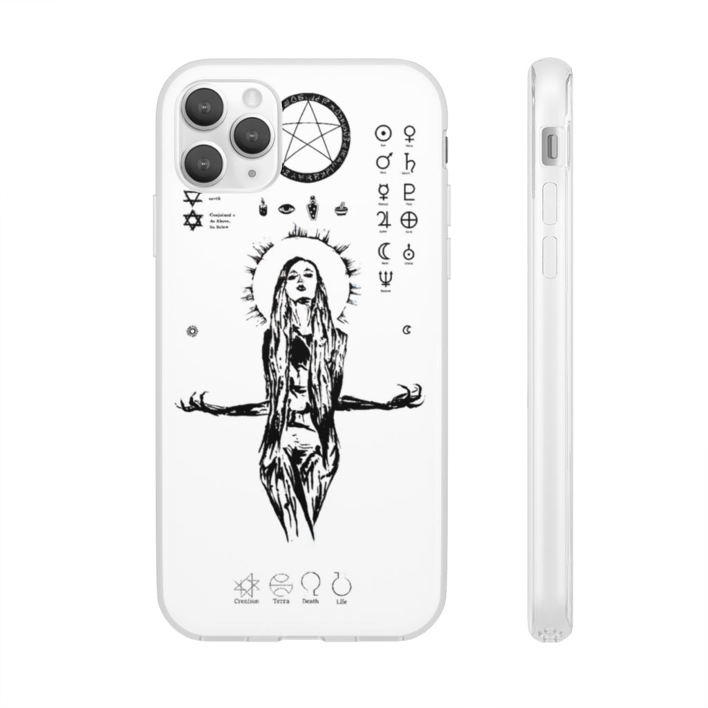 Flexi Cases - Her divine power. White version. mobile phone case, iPhone case, Samsung case, mobile accessory.