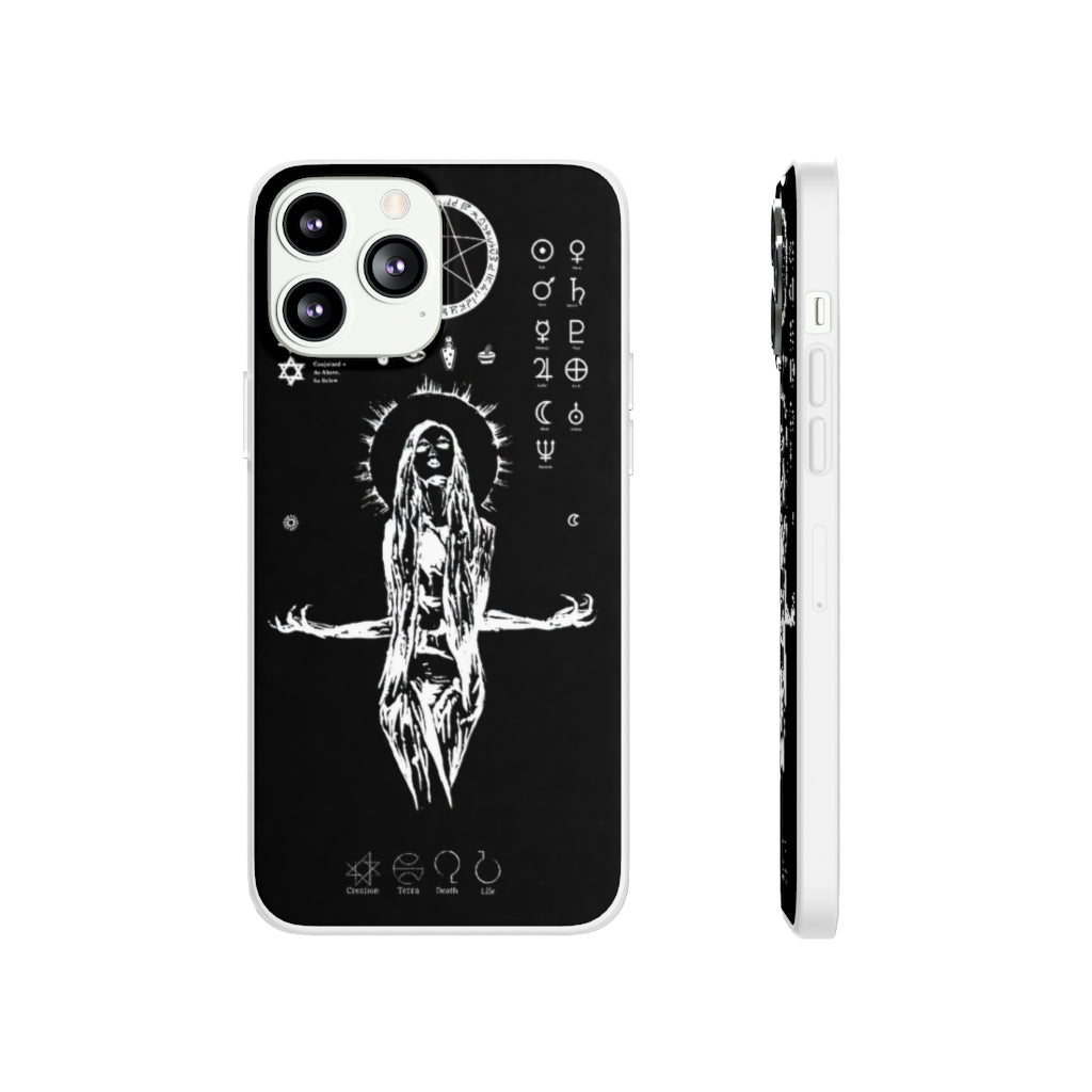 Flexi Cases - Her divine power. Black version. mobile phone case, iPhone case, Samsung case, mobile accessory.