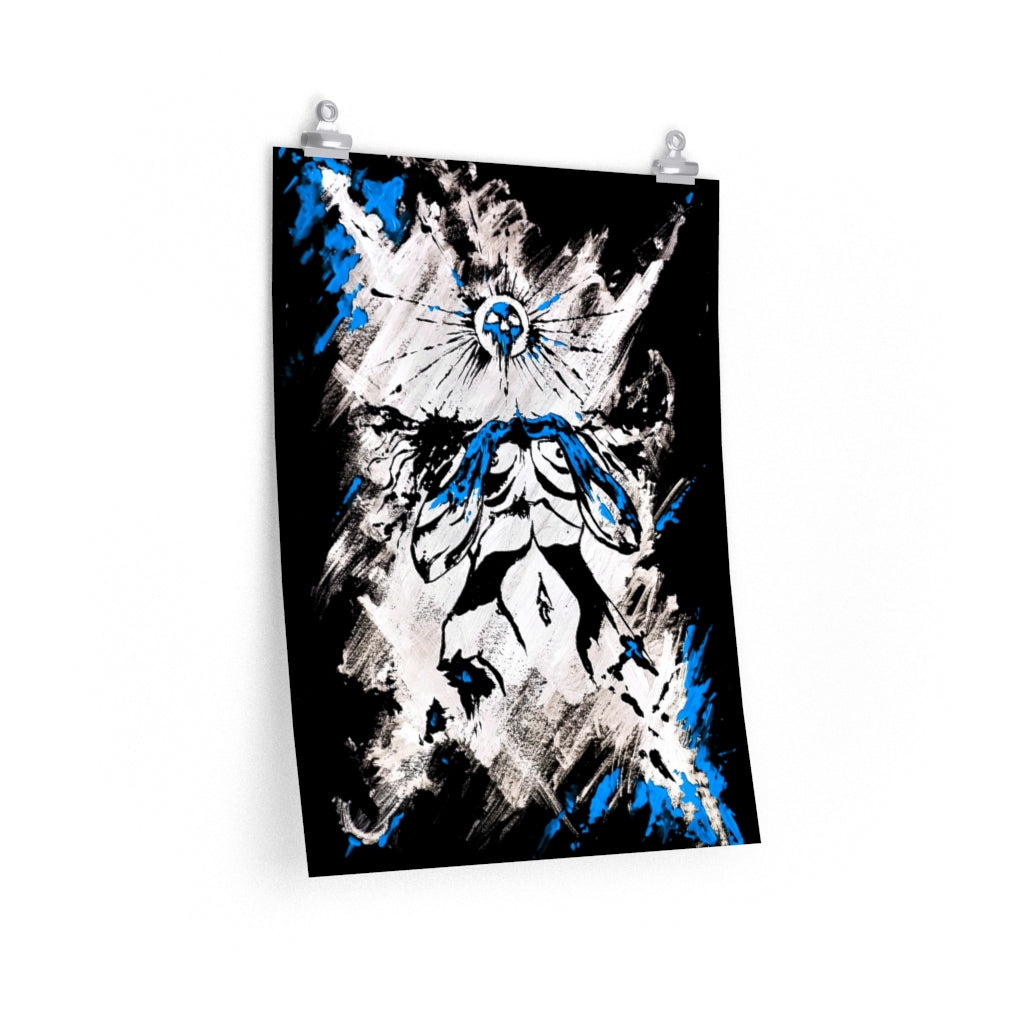 Copy of Let the sun scream down on her. Ice blue - Premium Matte vertical posters