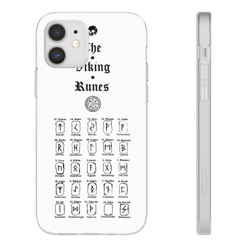 Flexi Cases - The Viking runes. White version. mobile phone case, iPhone case, Samsung case, mobile accessory. Norse. Viking. pagan