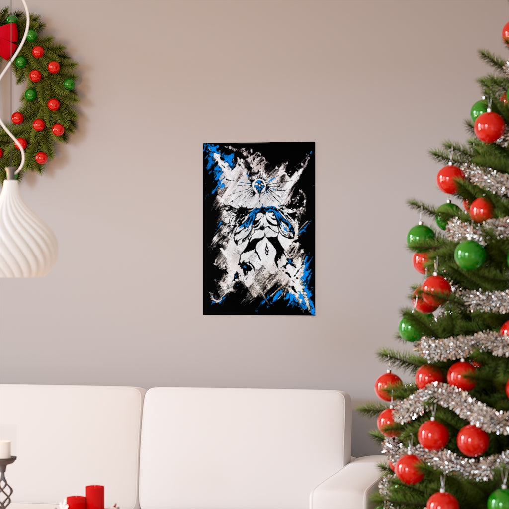Copy of Let the sun scream down on her. Ice blue - Premium Matte vertical posters
