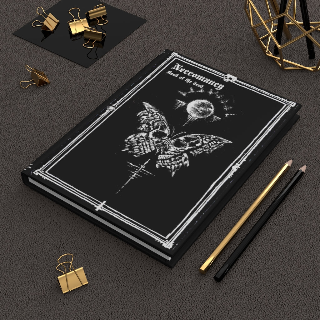 Necromancy. Book of the dead - Deathly butterfly. Hardcover Journal Matte. Gothic spell book - Journal