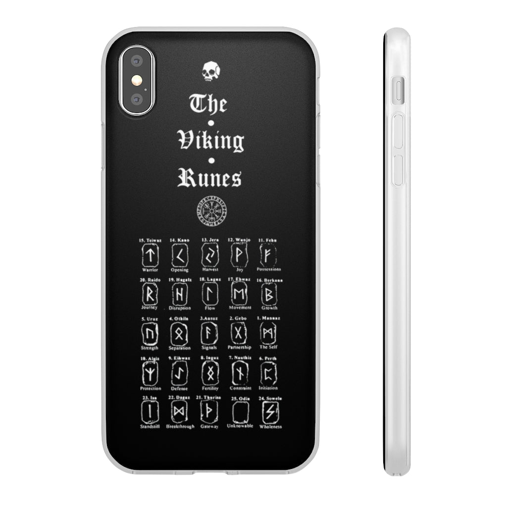 Flexi Cases - The Viking runes. White version. mobile phone case, iPhone case, Samsung case, mobile accessory. Norse. Viking. pagan