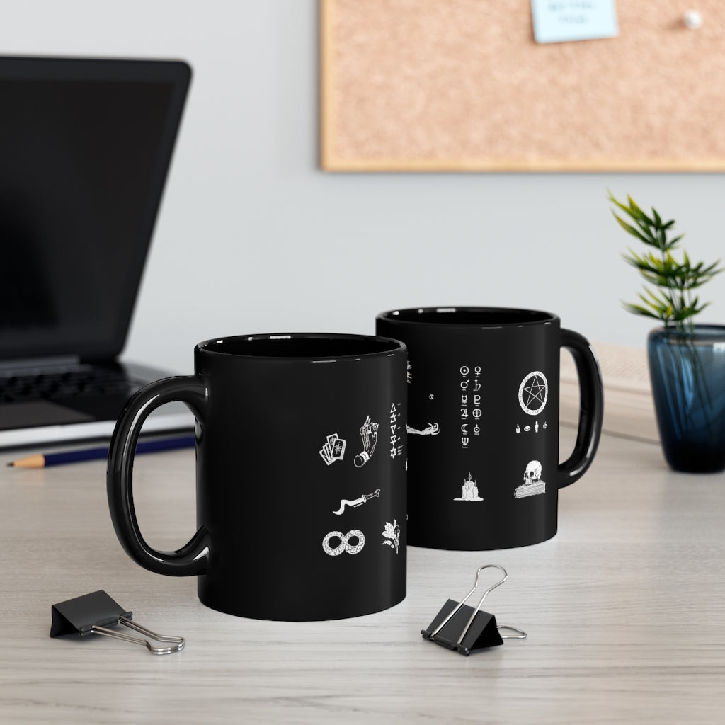 Her divine power mug - 11oz Black Mug