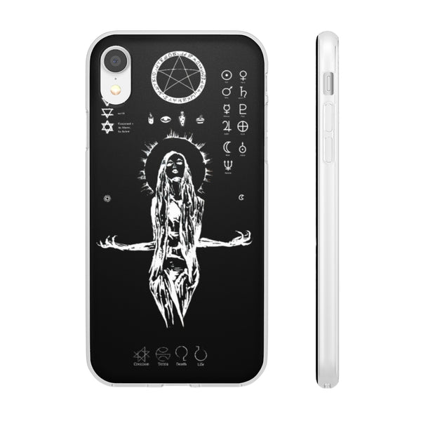 Flexi Cases - Her divine power. Black version. mobile phone case, iPhone case, Samsung case, mobile accessory.