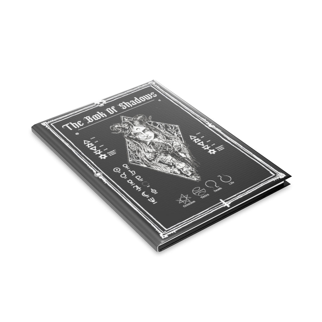 Hardcover Notebook. The Book Of Shadows - The Raven witch. Spell Book. Lined, grid, blank journal.
