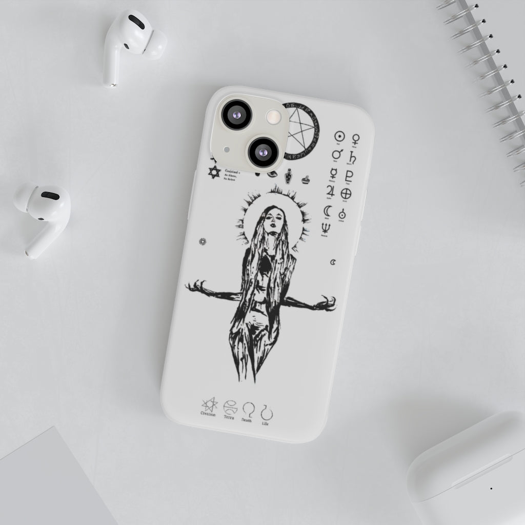 Flexi Cases - Her divine power. White version. mobile phone case, iPhone case, Samsung case, mobile accessory.