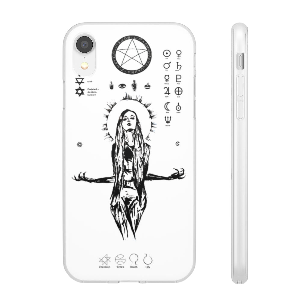 Flexi Cases - Her divine power. White version. mobile phone case, iPhone case, Samsung case, mobile accessory.