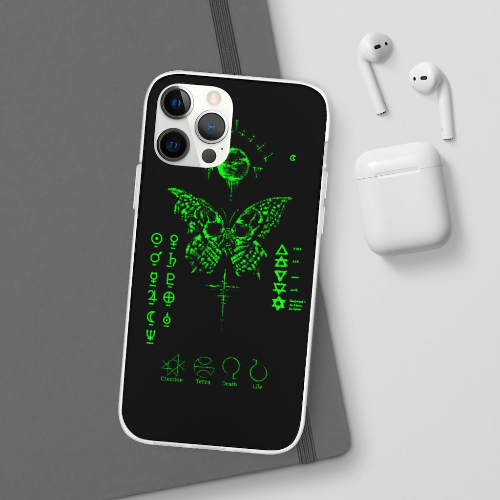 Flexi Cases - The deathly butterfly. mobile phone case, iPhone case, Samsung case, mobile accessory.