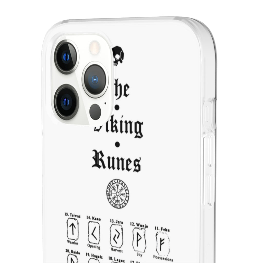 Flexi Cases - The Viking runes. White version. mobile phone case, iPhone case, Samsung case, mobile accessory. Norse. Viking. pagan
