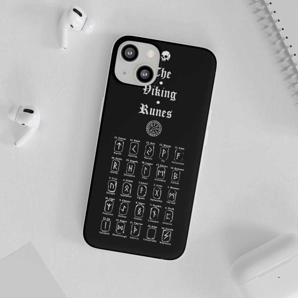 Flexi Cases - The Viking runes. White version. mobile phone case, iPhone case, Samsung case, mobile accessory. Norse. Viking. pagan