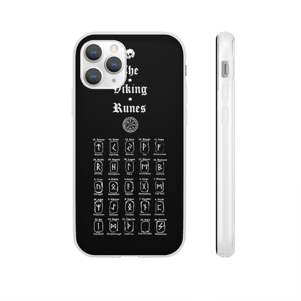 Flexi Cases - The Viking runes. White version. mobile phone case, iPhone case, Samsung case, mobile accessory. Norse. Viking. pagan