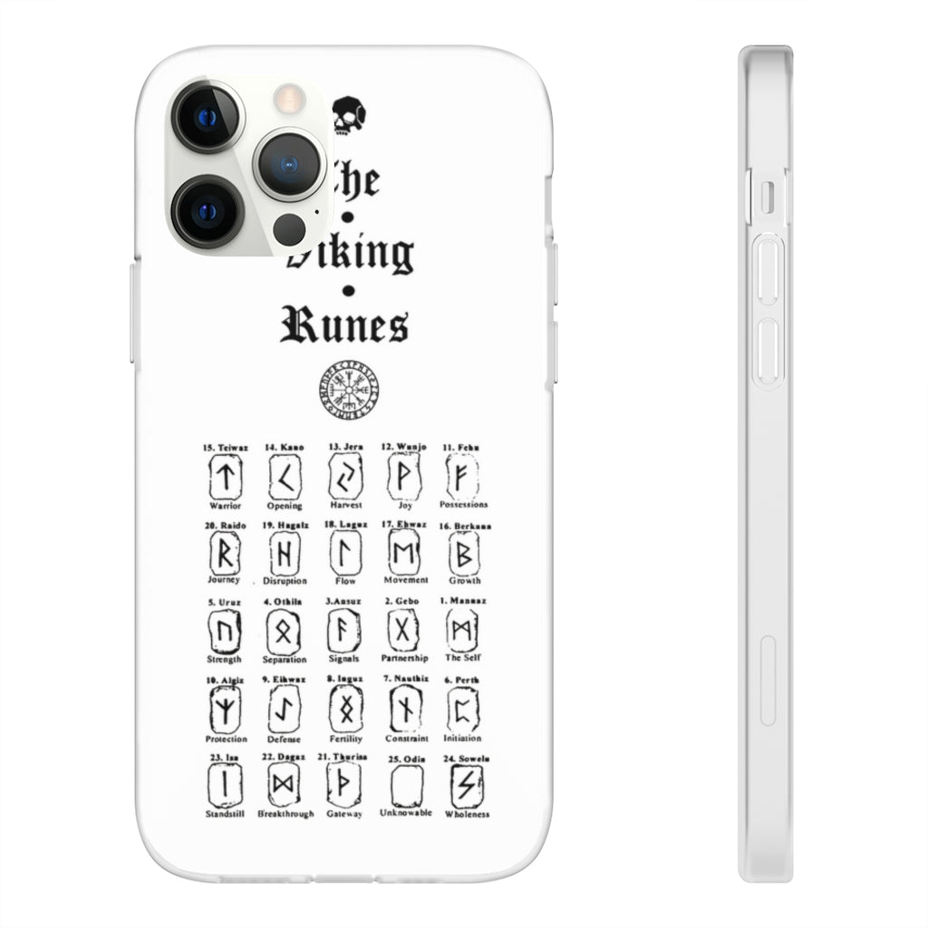 Flexi Cases - The Viking runes. White version. mobile phone case, iPhone case, Samsung case, mobile accessory. Norse. Viking. pagan
