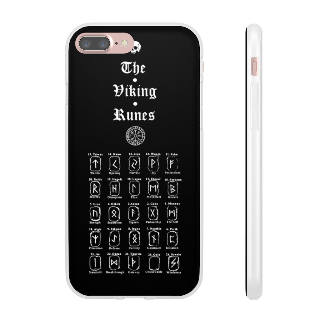 Flexi Cases - The Viking runes. White version. mobile phone case, iPhone case, Samsung case, mobile accessory. Norse. Viking. pagan