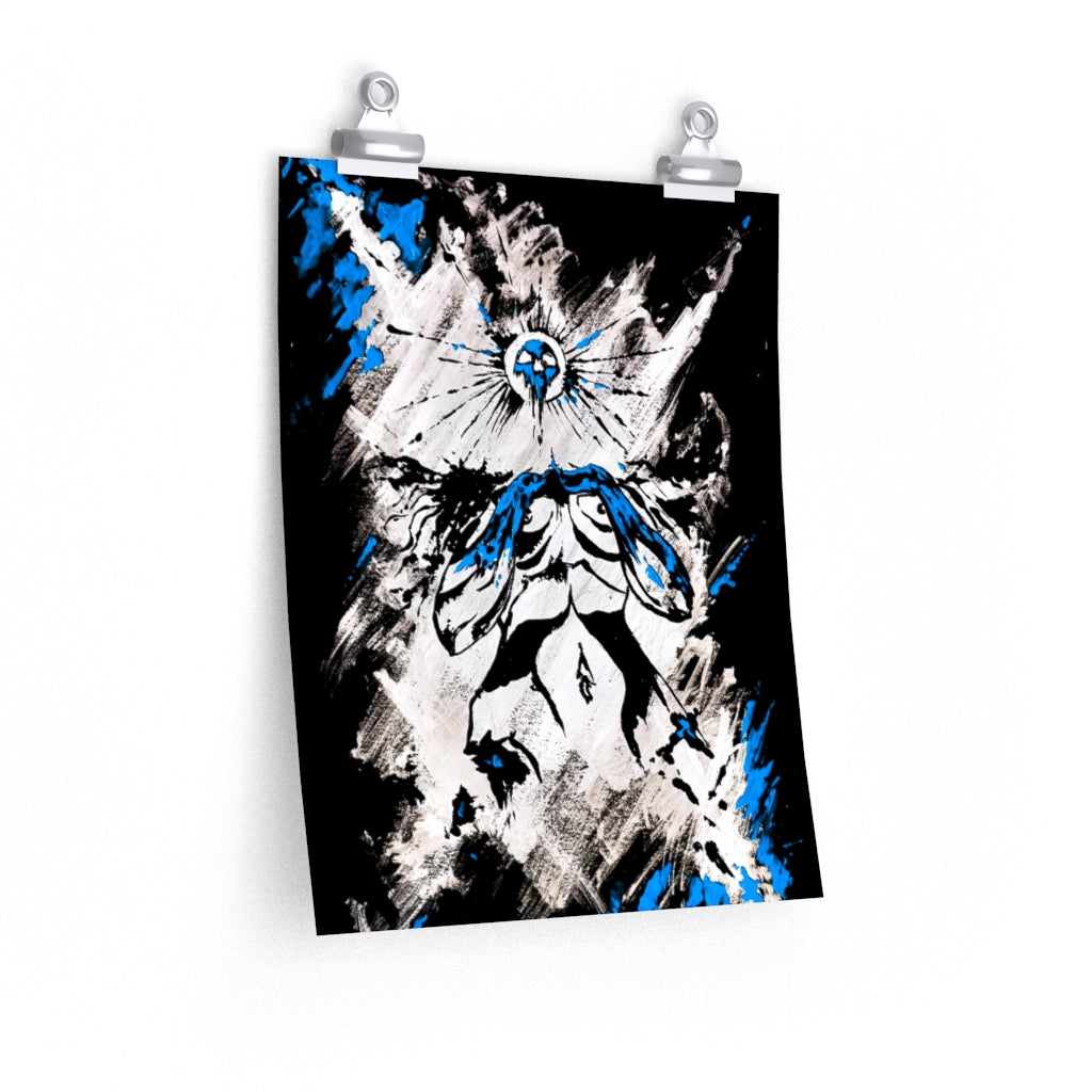 Copy of Let the sun scream down on her. Ice blue - Premium Matte vertical posters