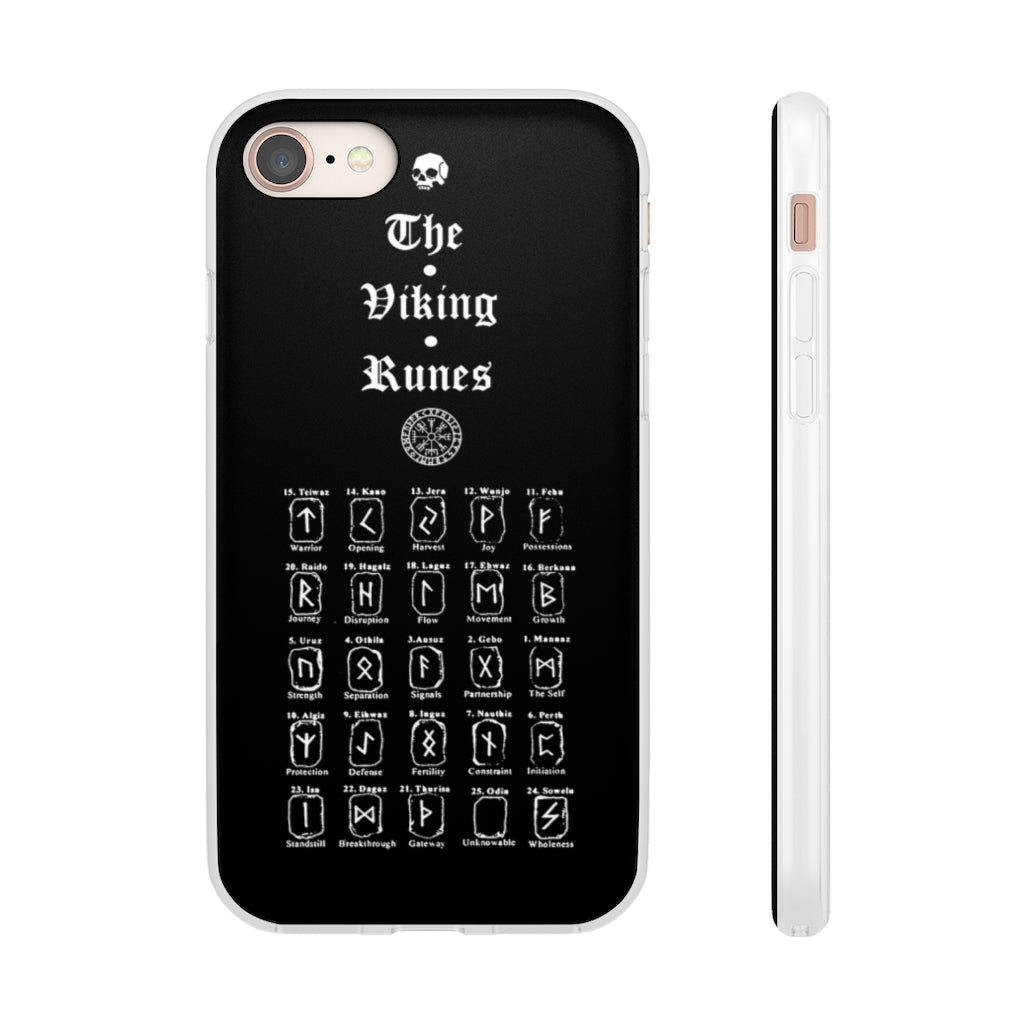 Flexi Cases - The Viking runes. White version. mobile phone case, iPhone case, Samsung case, mobile accessory. Norse. Viking. pagan