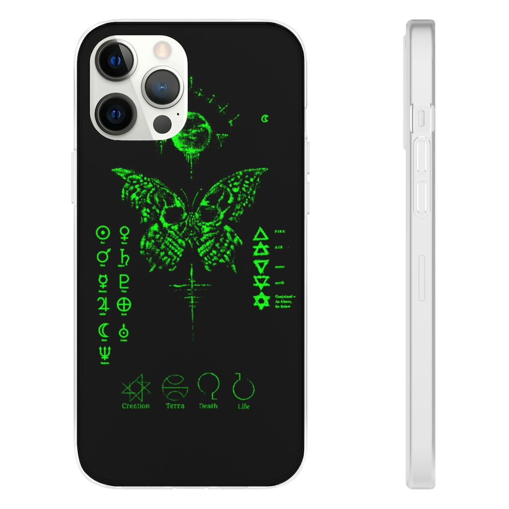 Flexi Cases - The deathly butterfly. mobile phone case, iPhone case, Samsung case, mobile accessory.