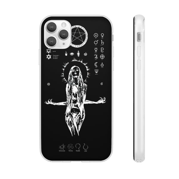 Flexi Cases - Her divine power. Black version. mobile phone case, iPhone case, Samsung case, mobile accessory.