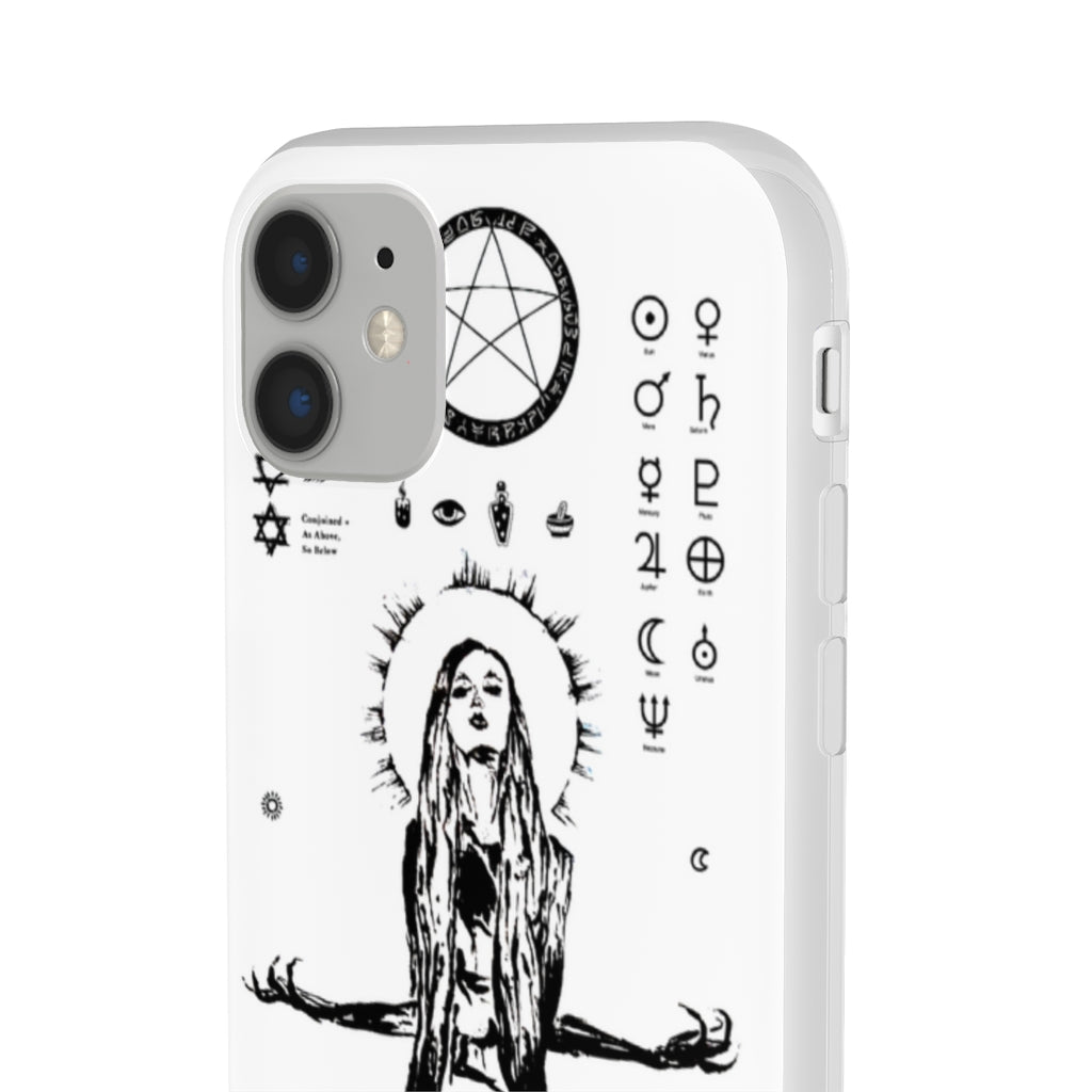 Flexi Cases - Her divine power. White version. mobile phone case, iPhone case, Samsung case, mobile accessory.