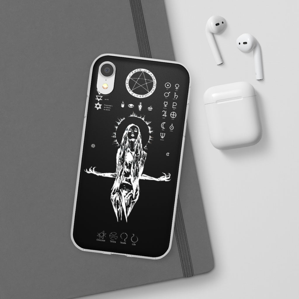 Flexi Cases - Her divine power. Black version. mobile phone case, iPhone case, Samsung case, mobile accessory.