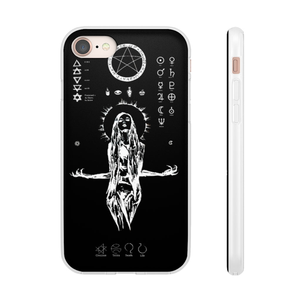 Flexi Cases - Her divine power. Black version. mobile phone case, iPhone case, Samsung case, mobile accessory.