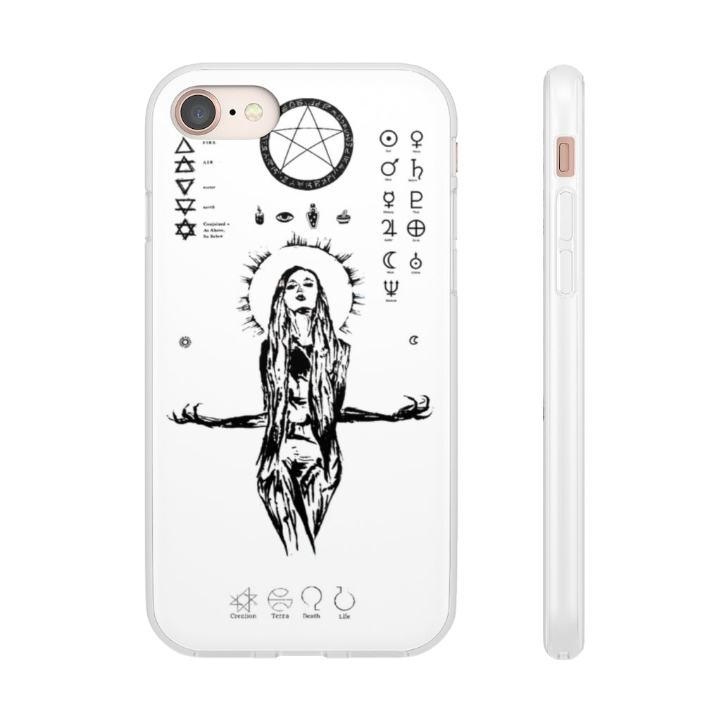 Flexi Cases - Her divine power. White version. mobile phone case, iPhone case, Samsung case, mobile accessory.