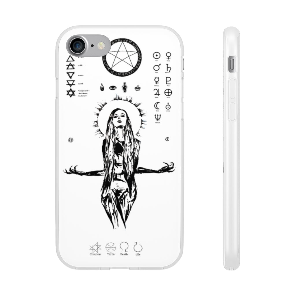 Flexi Cases - Her divine power. White version. mobile phone case, iPhone case, Samsung case, mobile accessory.