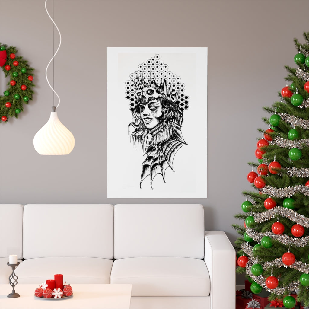 Lilith the supreme empress of Hell - Premium Matte vertical posters. Art Print, Wall Art, Gothic Home Decor.