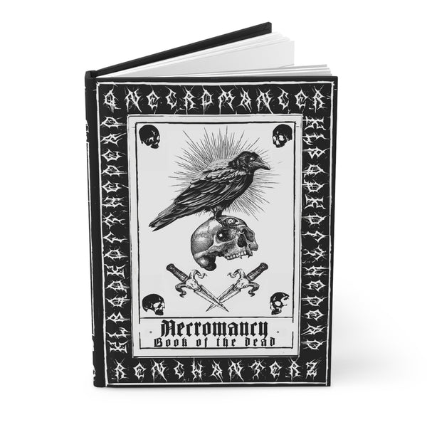 Necromancy Book of the dead journal - Raven madness. Hardcover Journal Matte. The shadow warlock. Lined journal.