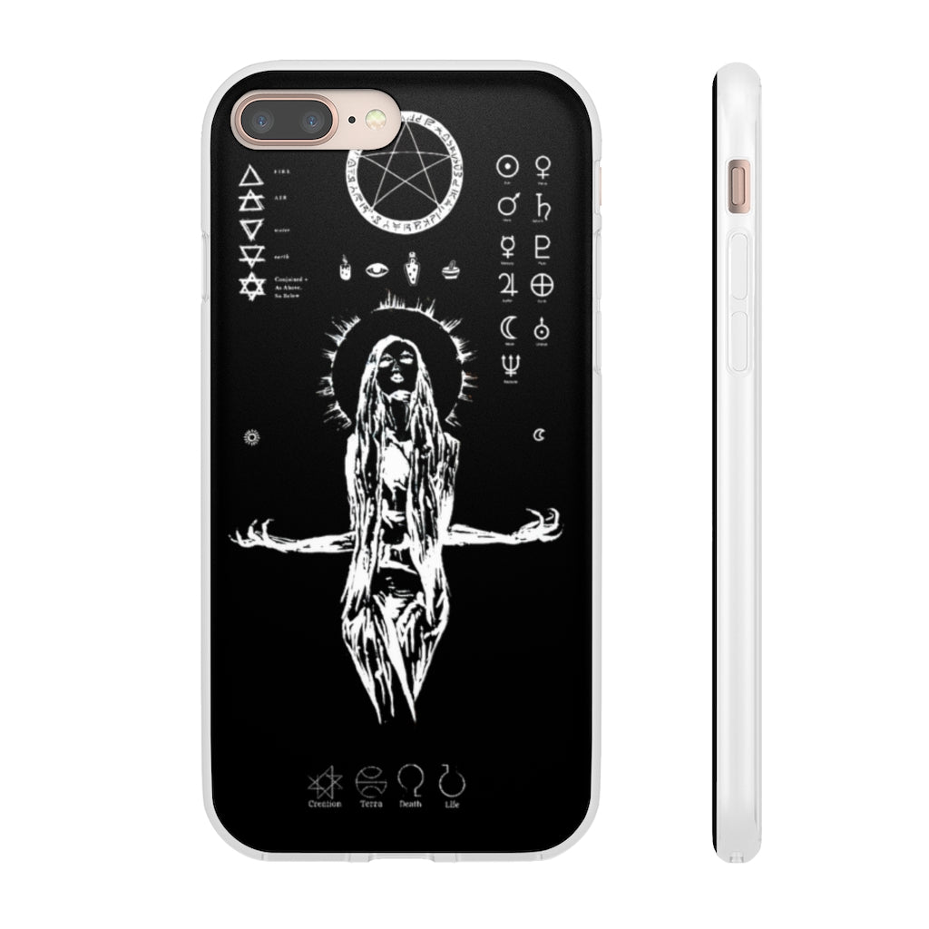 Flexi Cases - Her divine power. Black version. mobile phone case, iPhone case, Samsung case, mobile accessory.