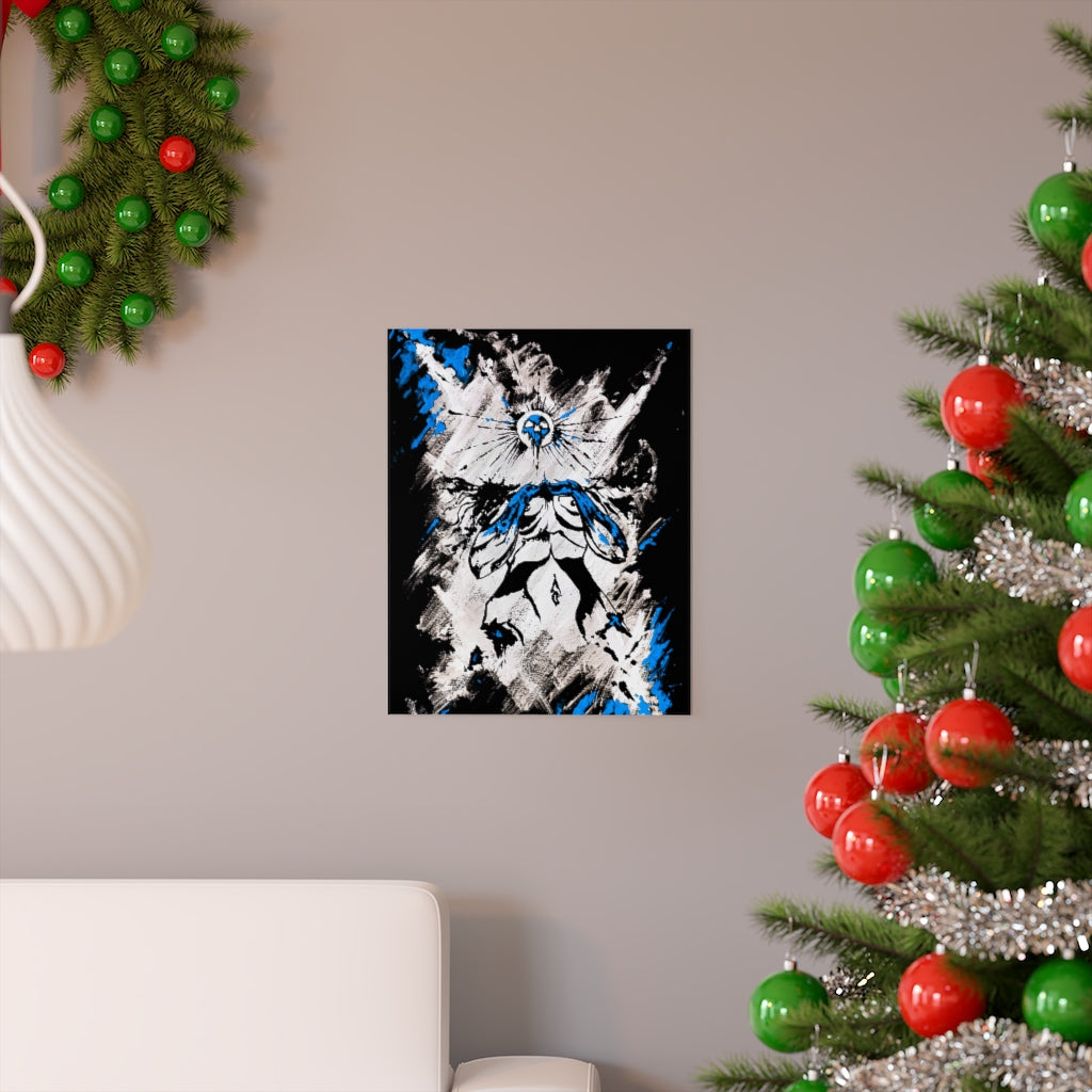Copy of Let the sun scream down on her. Ice blue - Premium Matte vertical posters