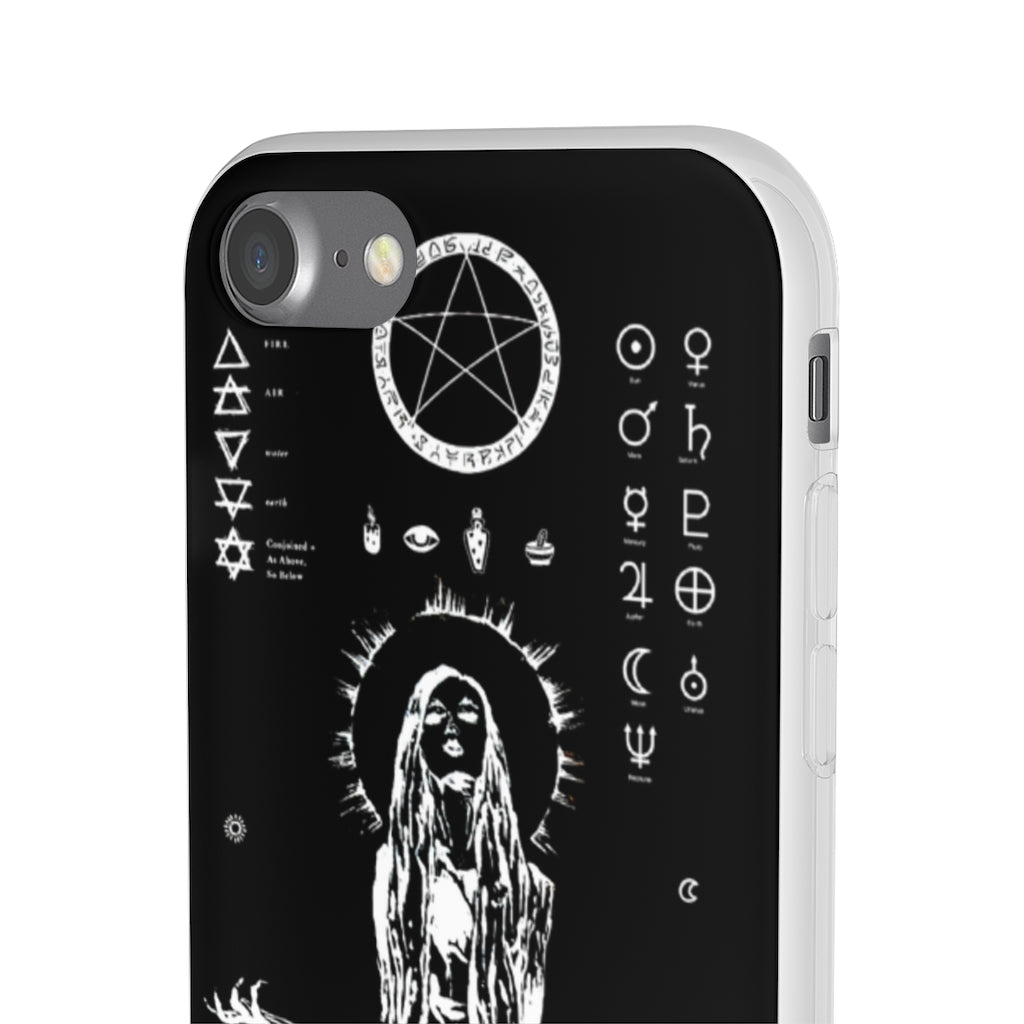 Flexi Cases - Her divine power. Black version. mobile phone case, iPhone case, Samsung case, mobile accessory.