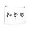 Dark skull - I - II - II - Premium Matte horizontal posters. Wall art, gothic home decor, Skull art.