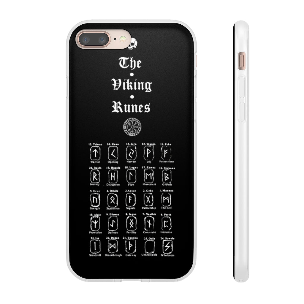 Flexi Cases - The Viking runes. White version. mobile phone case, iPhone case, Samsung case, mobile accessory. Norse. Viking. pagan