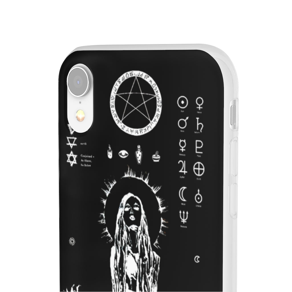 Flexi Cases - Her divine power. Black version. mobile phone case, iPhone case, Samsung case, mobile accessory.