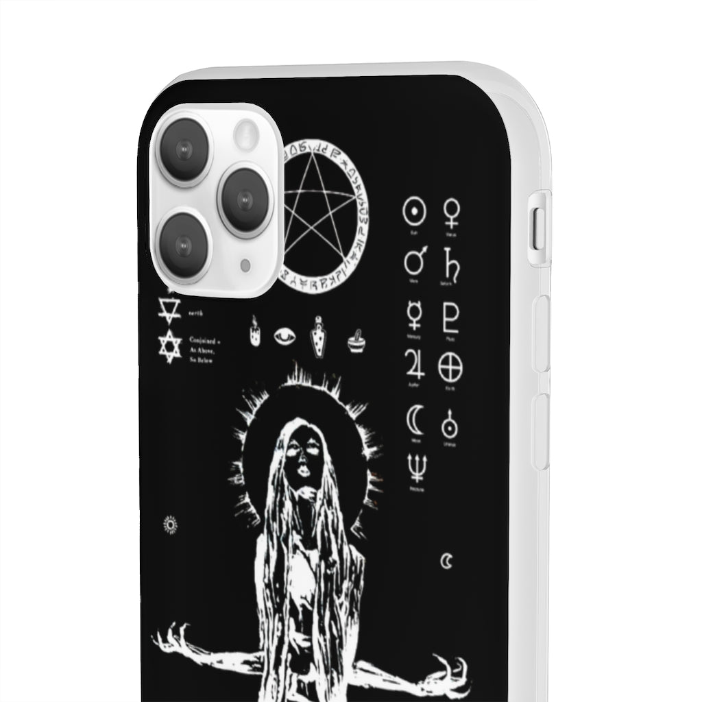Flexi Cases - Her divine power. Black version. mobile phone case, iPhone case, Samsung case, mobile accessory.