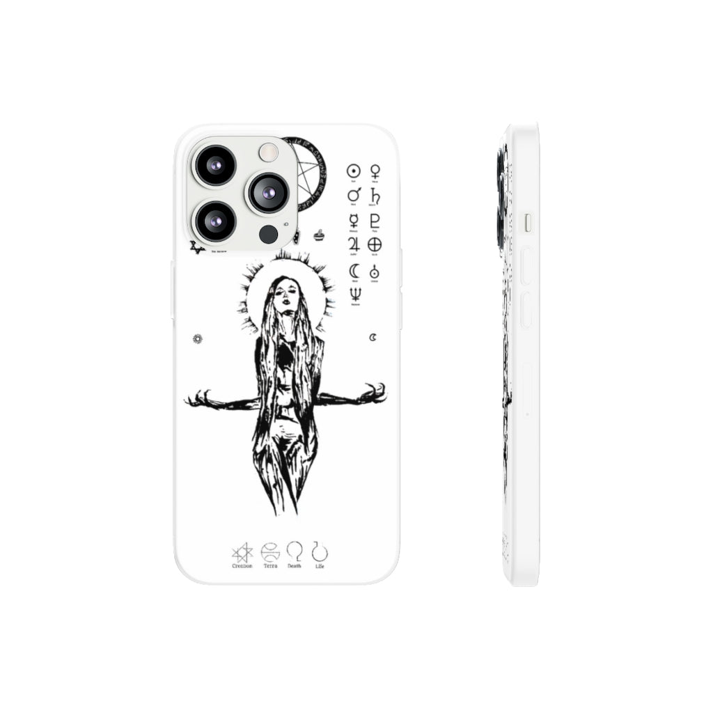 Flexi Cases - Her divine power. White version. mobile phone case, iPhone case, Samsung case, mobile accessory.