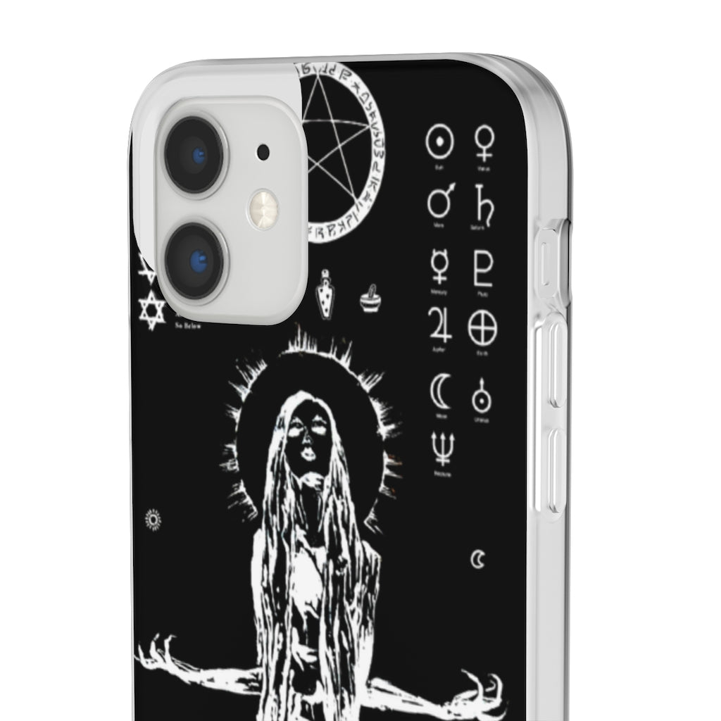 Flexi Cases - Her divine power. Black version. mobile phone case, iPhone case, Samsung case, mobile accessory.