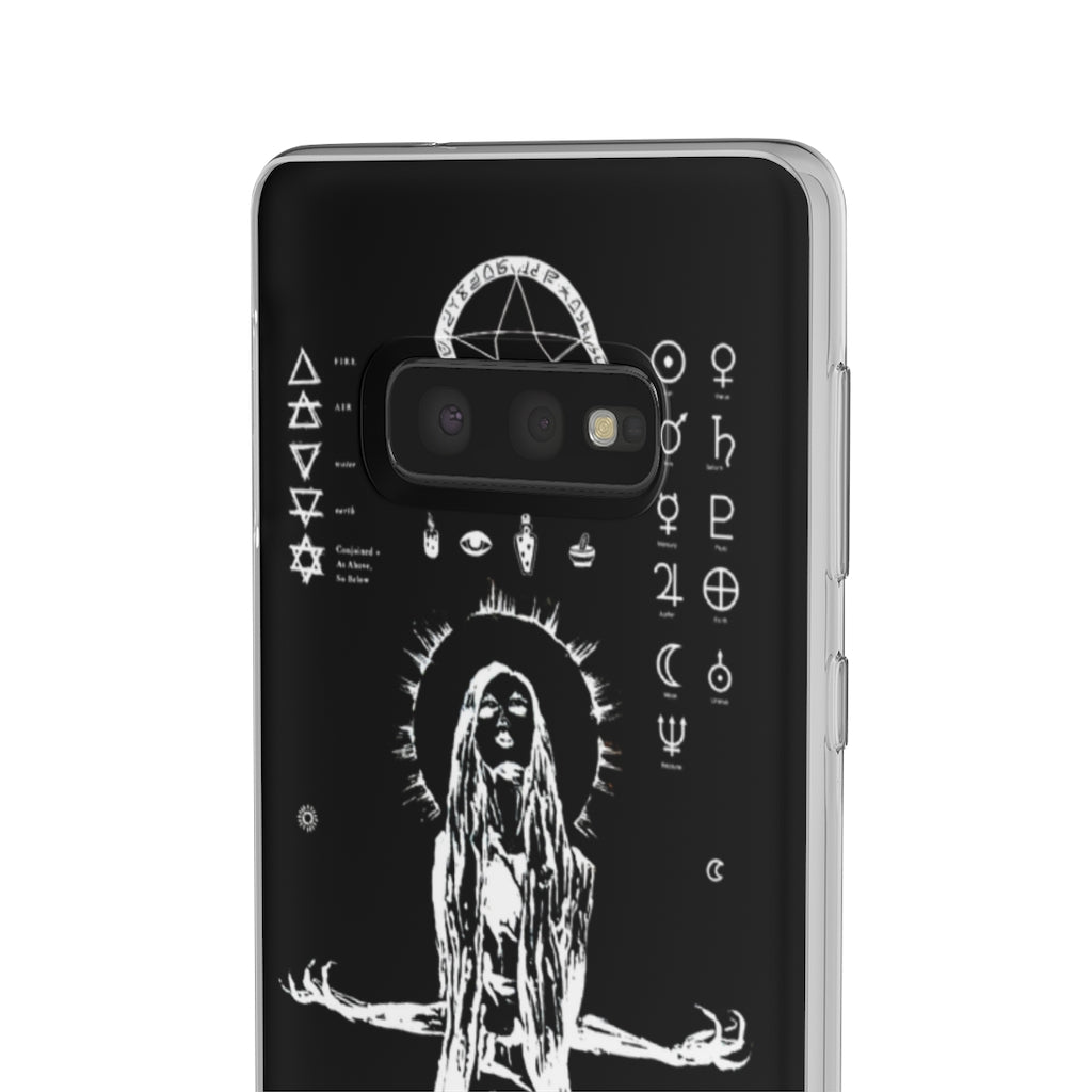 Flexi Cases - Her divine power. Black version. mobile phone case, iPhone case, Samsung case, mobile accessory.