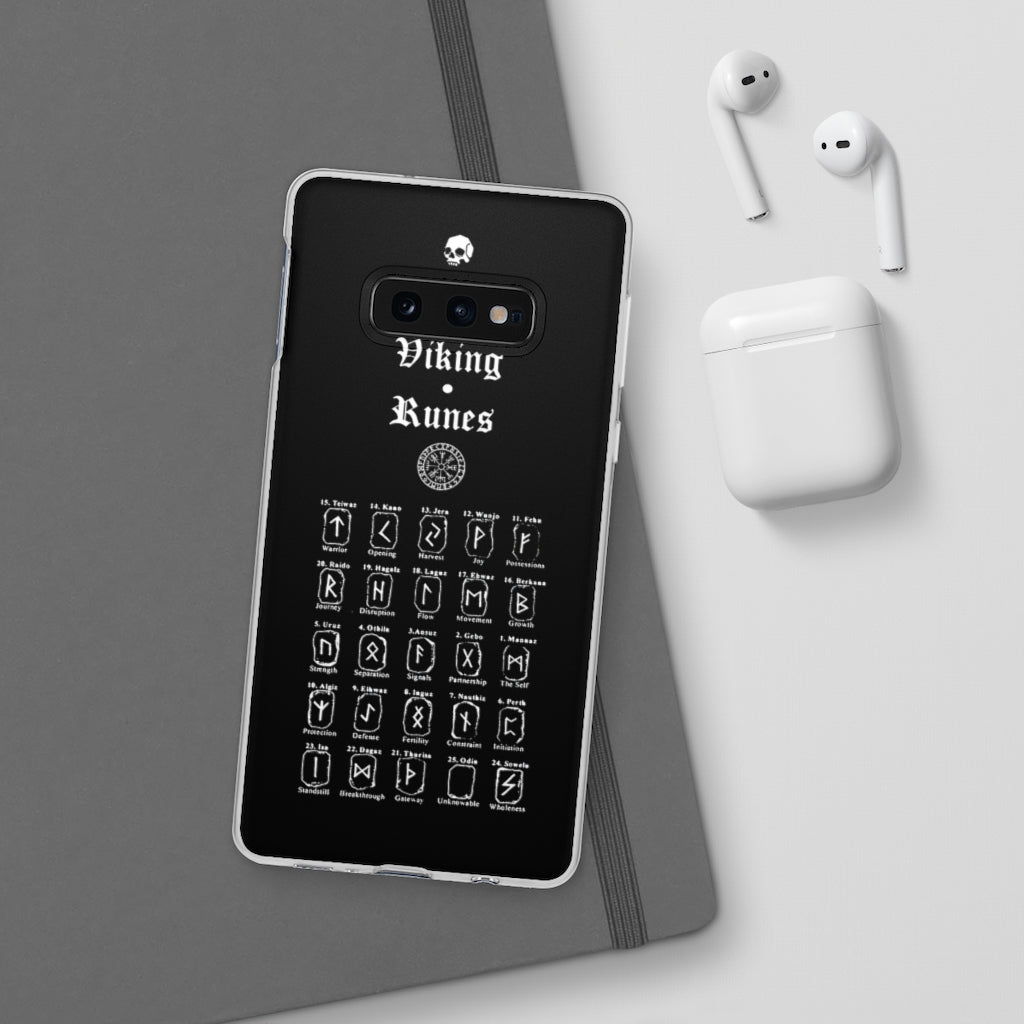 Flexi Cases - The Viking runes. White version. mobile phone case, iPhone case, Samsung case, mobile accessory. Norse. Viking. pagan
