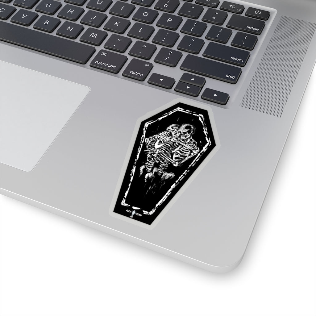 My love for you will never die - Vintage black and white. Kiss-Cut Stickers