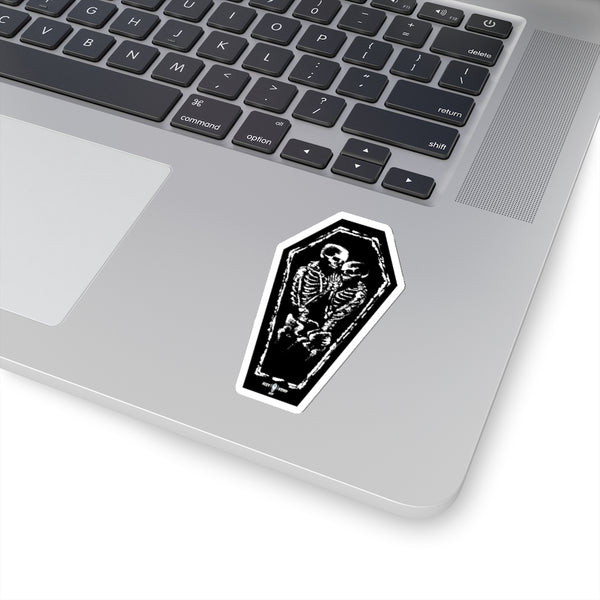 Kiss and hold me forever in black - Kiss-Cut Stickers
