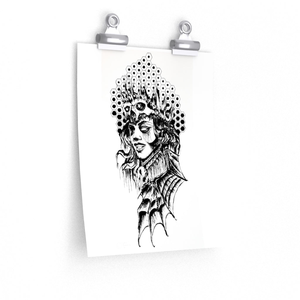 Lilith the supreme empress of Hell - Premium Matte vertical posters. Art Print, Wall Art, Gothic Home Decor.