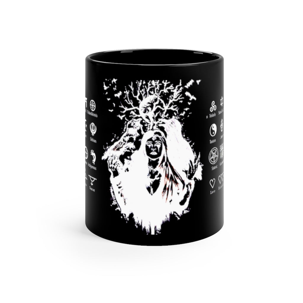 Life and death of the raven -  11oz Black Mug.