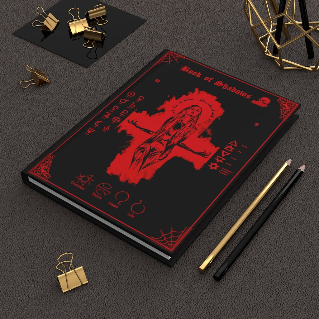 Book of shadows - Hardcover Journal Matte. Her Devine Power. Blood Red edition