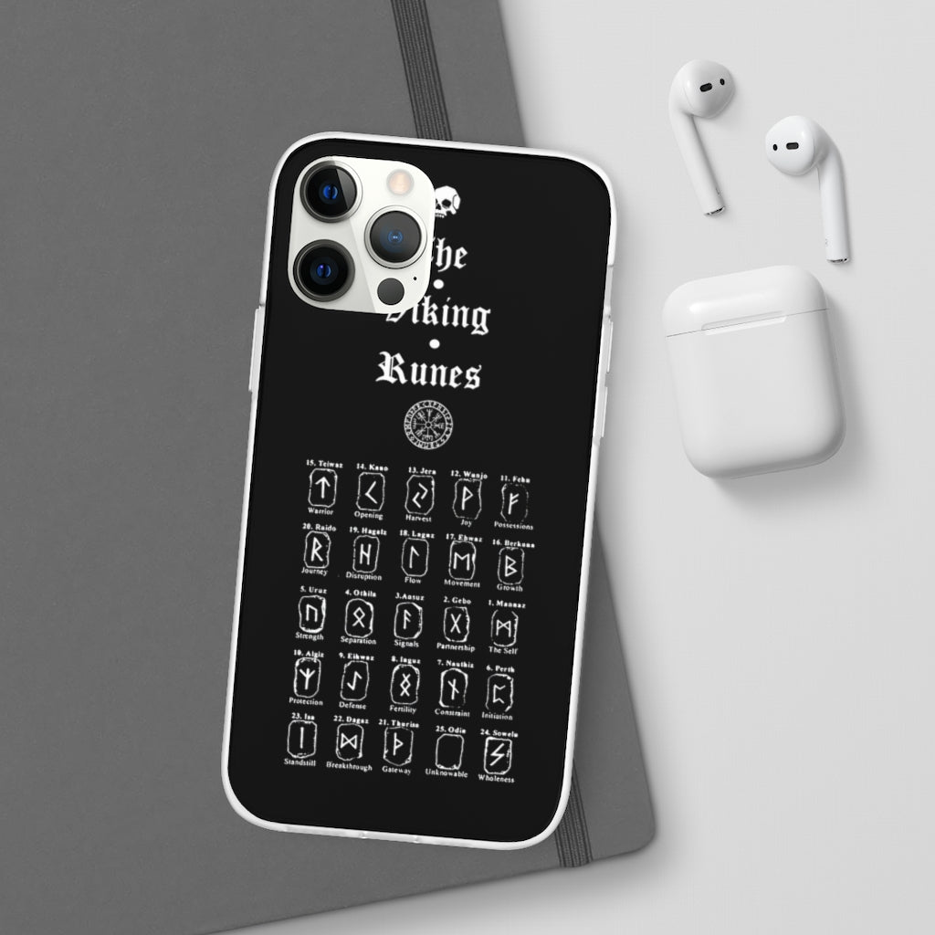 Flexi Cases - The Viking runes. White version. mobile phone case, iPhone case, Samsung case, mobile accessory. Norse. Viking. pagan