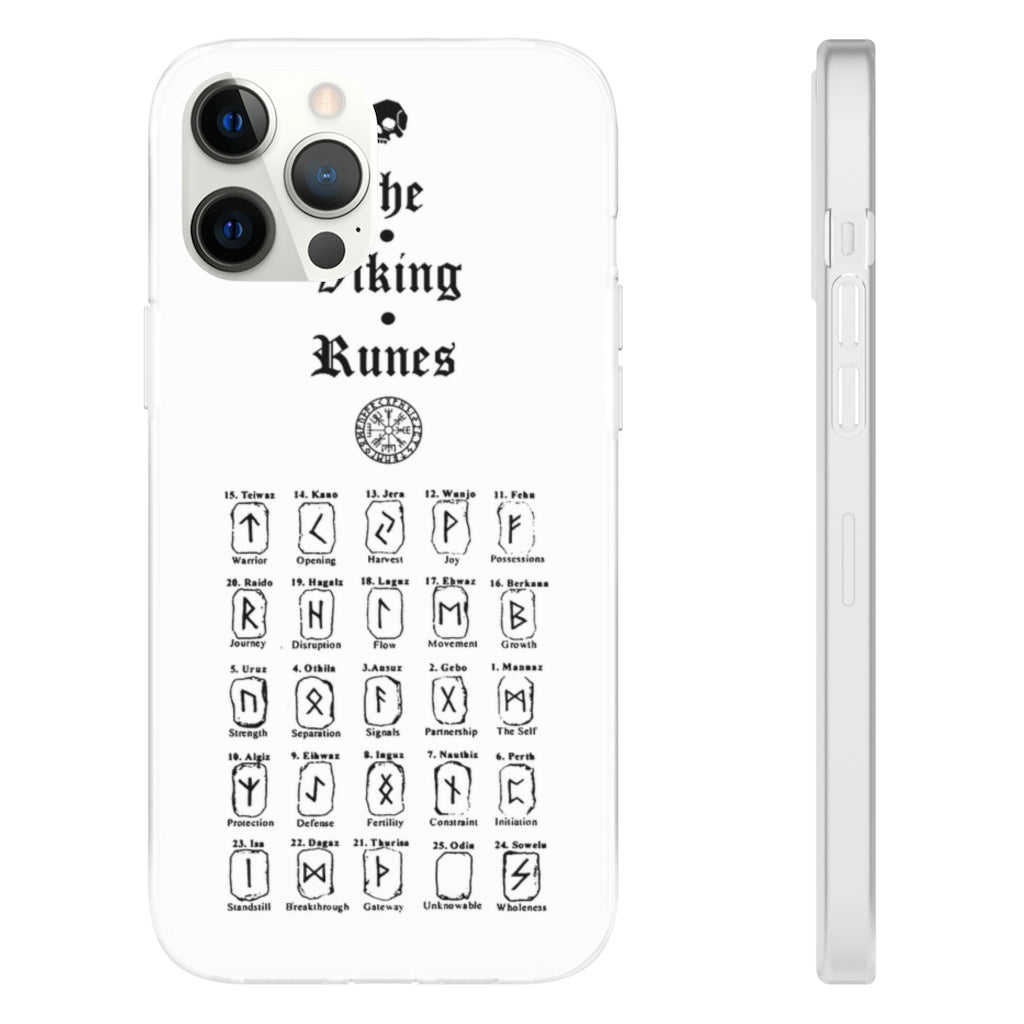 Flexi Cases - The Viking runes. White version. mobile phone case, iPhone case, Samsung case, mobile accessory. Norse. Viking. pagan