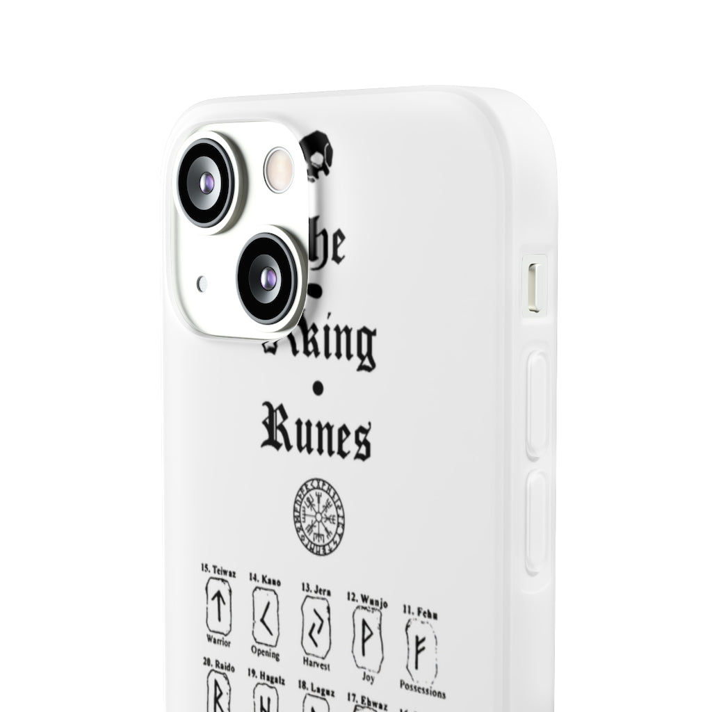 Flexi Cases - The Viking runes. White version. mobile phone case, iPhone case, Samsung case, mobile accessory. Norse. Viking. pagan