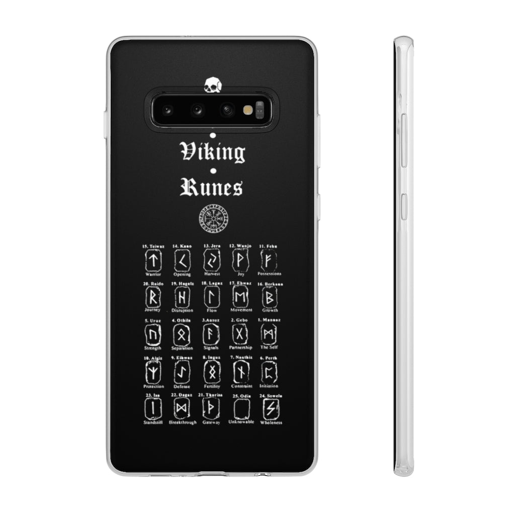 Flexi Cases - The Viking runes. White version. mobile phone case, iPhone case, Samsung case, mobile accessory. Norse. Viking. pagan